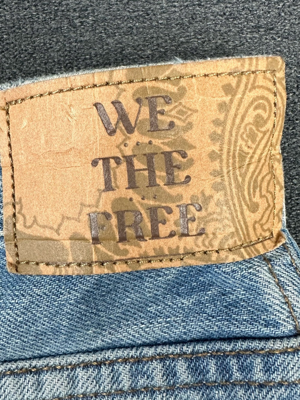We The Free High Top Wide Crop Jeans Size 29 Light Wash - Picture 11 of 14